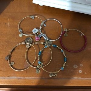 Six Alex and Ani Bracelets